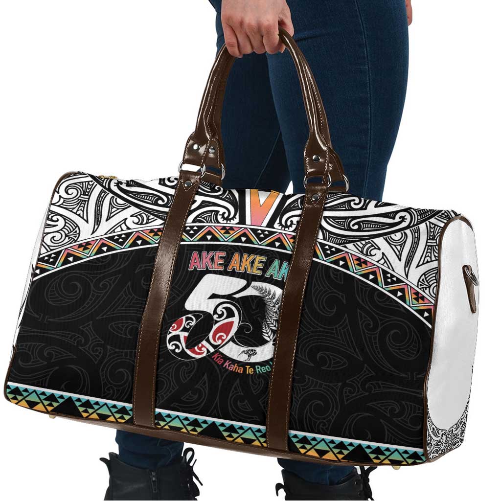 50 Years Kia Kaha Te Reo Maori Travel Bag Ake Ake Ake! - Polynesian Pride