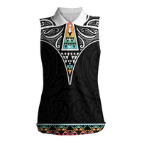 50 Years Kia Kaha Te Reo Maori Women Sleeveless Polo Shirt Ake Ake Ake! - Polynesian Pride