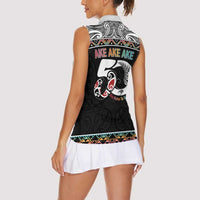 50 Years Kia Kaha Te Reo Maori Women Sleeveless Polo Shirt Ake Ake Ake! - Polynesian Pride