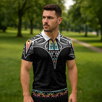 50 Years Kia Kaha Te Reo Maori Zipper Polo Shirt Ake Ake Ake! - Polynesian Pride