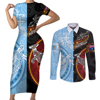 personalised-fiji-and-australia-couples-matching-short-sleeve-bodycon-dress-and-long-sleeve-button-shirts-masi-patterns-mix-aboriginal-art