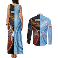 personalised-fiji-and-australia-couples-matching-tank-maxi-dress-and-long-sleeve-button-shirts-masi-patterns-mix-aboriginal-art
