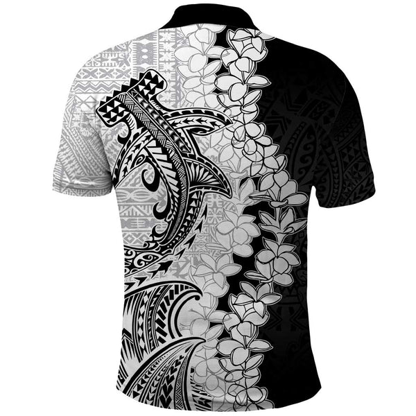 Polynesian Polo Shirt With Plumeria Flower Gold LT6 main image 1