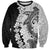 Polynesian Plumeria Lei Sweatshirt with Hammerhead Shark