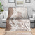 Polynesian Beige Plumeria Lei Blanket with Hammerhead Shark