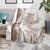 Polynesian Beige Plumeria Lei Blanket with Hammerhead Shark