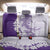 Polynesian Purple Plumeria Lei Back Car Seat Cover with Hammerhead Shark