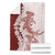 Polynesian Crimson Plumeria Lei Blanket with Hammerhead Shark