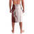 Polynesian Crimson Plumeria Lei Lavalava with Hammerhead Shark