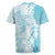 Polynesian Turquoise Plumeria Lei Rugby Jersey with Hammerhead Shark