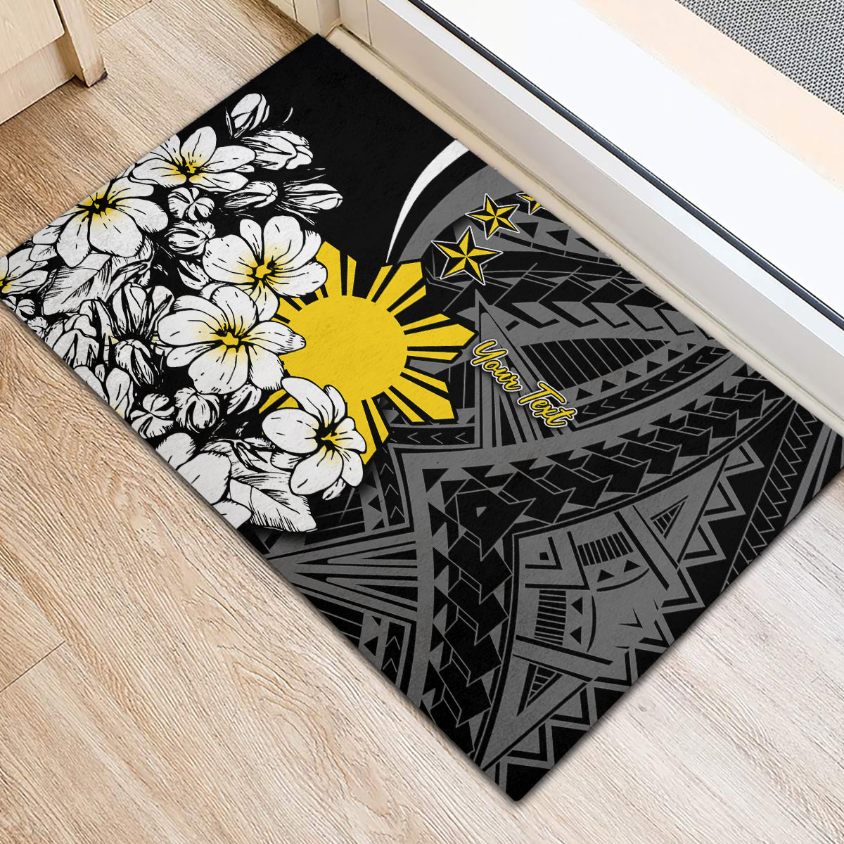 Philippines Sampaguita Personalised Rubber Doormat Women's Day