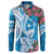 Hafa Adai Guam Button Sweatshirt Crystal Waves
