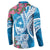 Hafa Adai Guam Button Sweatshirt Crystal Waves