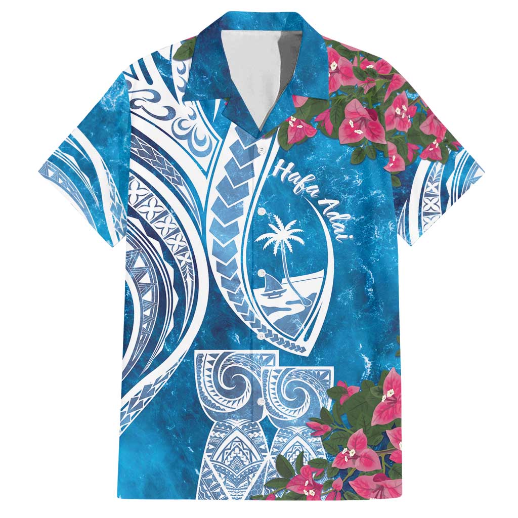 Hafa Adai Guam Family Matching Tank Maxi Dress and Hawaiian Shirt Crystal Waves