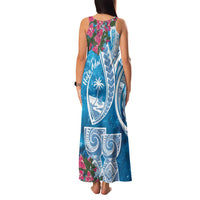 Hafa Adai Guam Family Matching Tank Maxi Dress and Hawaiian Shirt Crystal Waves