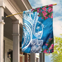 Hafa Adai Guam Garden Flag Crystal Waves LT7 House Flag Blue - Polynesian Pride