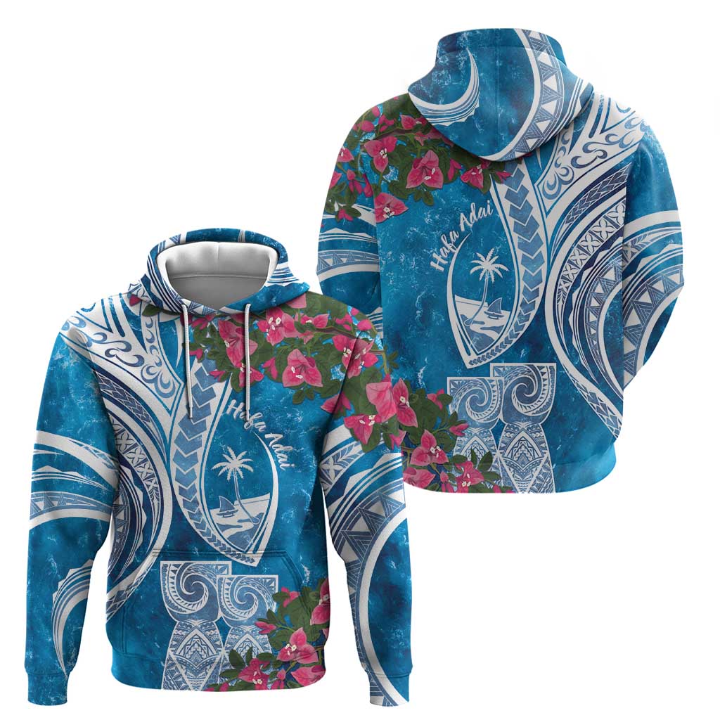 Hafa Adai Guam Hoodie Crystal Waves