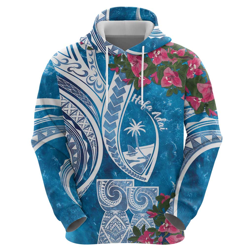 Hafa Adai Guam Hoodie Crystal Waves