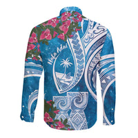 Hafa Adai Guam Long Sleeve Button Shirt Crystal Waves