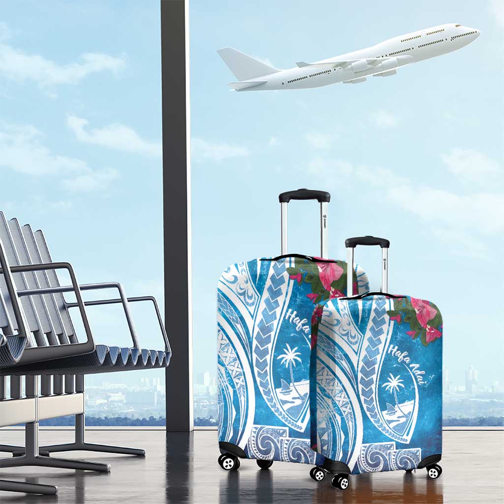 Hafa Adai Guam Luggage Cover Crystal Waves