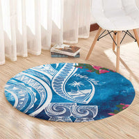 Hafa Adai Guam Round Carpet Crystal Waves