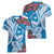 Hafa Adai Guam Women V-Neck T-Shirt Crystal Waves