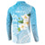 Personalized Guam Chamorro Button Sweatshirt Turtles and Guasali Flowers