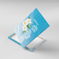 Personalized Guam Chamorro Canvas Wall Art Turtles and Guasali Flowers