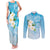 Personalized Guam Chamorro Couples Matching Tank Maxi Dress and Long Sleeve Button Shirt Turtles and Guasali Flowers
