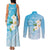 Personalized Guam Chamorro Couples Matching Tank Maxi Dress and Long Sleeve Button Shirt Turtles and Guasali Flowers