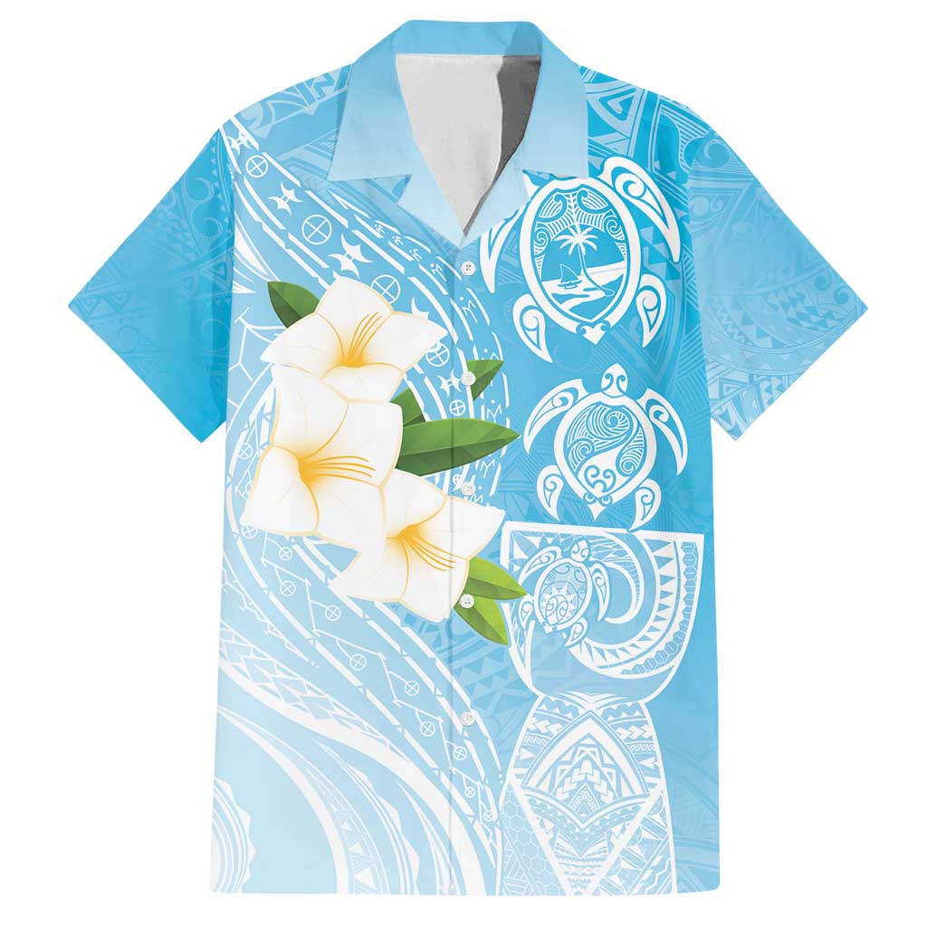 Personalized Guam Chamorro Family Matching Off Shoulder Maxi Dress and Hawaiian Shirt Turtles and Guasali Flowers