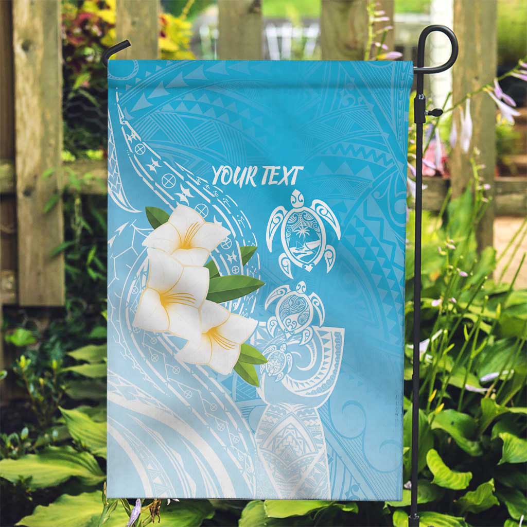 Personalized Guam Chamorro Garden Flag Turtles and Guasali Flowers LT7 Garden Flag Turquoise - Polynesian Pride