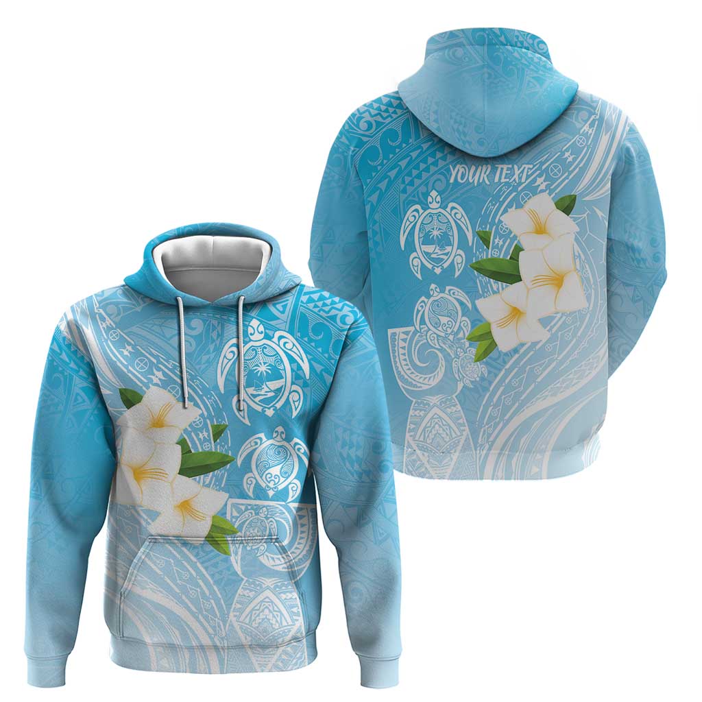 Personalized Guam Chamorro Hoodie Turtles and Guasali Flowers