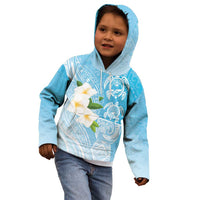 Personalized Guam Chamorro Kid Hoodie Turtles and Guasali Flowers