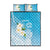 Personalized Guam Chamorro Quilt Bed Set Turtles and Guasali Flowers
