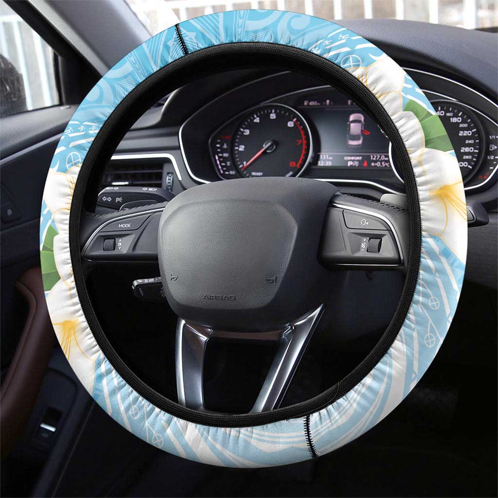 Guam Chamorro Steering Wheel Cover Turtles and Guasali Flowers LT7 - Polynesian Pride