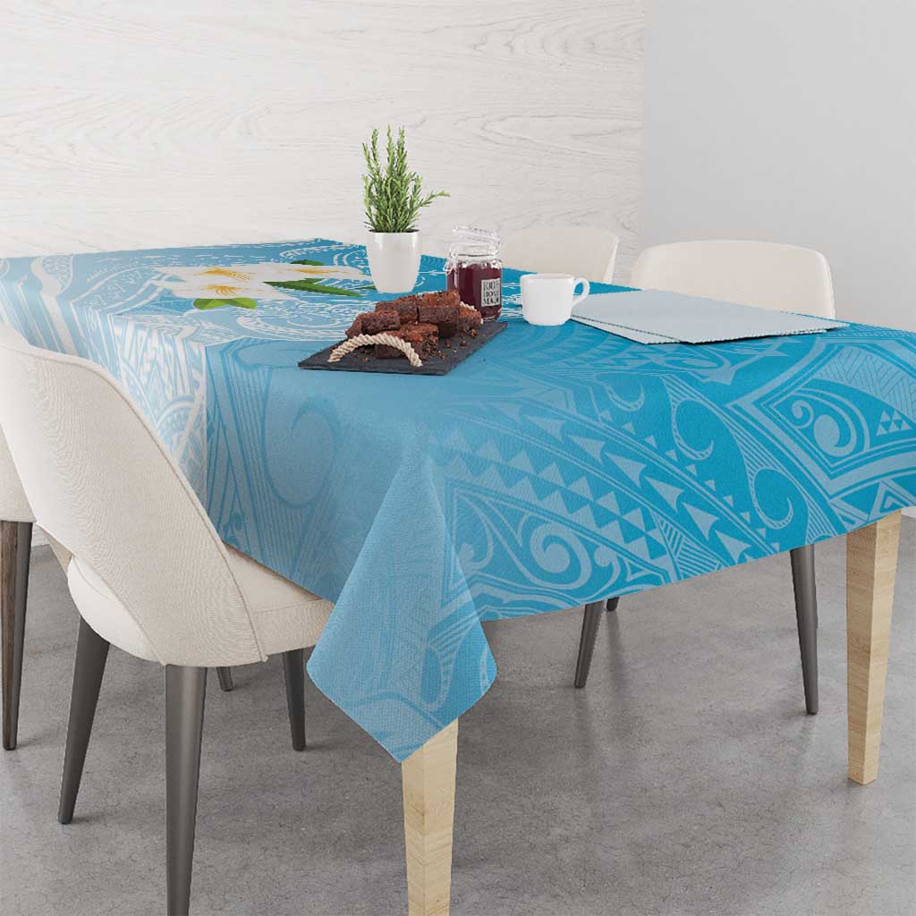 Personalized Guam Chamorro Tablecloth Turtles and Guasali Flowers