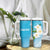 Personalized Guam Chamorro Tumbler With Handle Turtles and Guasali Flowers