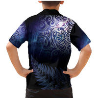 New Zealand Aotearoa Matariki Family Matching Mermaid Dress and Hawaiian Shirt Starry Silver Fern