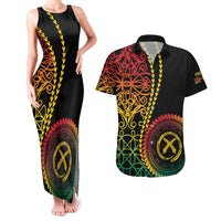 Proudly Ni-Van Sandroing Inspired Classic Style Couples Matching Tank Maxi Dress and Hawaiian Shirt LT7 Colorful - Polynesian Pride