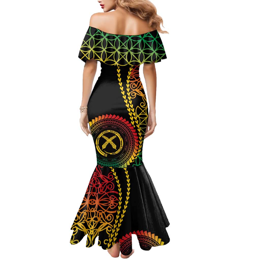Proudly Ni-Van Sandroing Inspired Classic Style Family Matching Mermaid Dress and Hawaiian Shirt