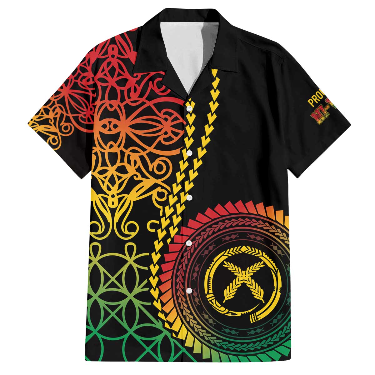 Proudly Ni-Van Sandroing Inspired Classic Style Family Matching Off The Shoulder Long Sleeve Dress and Hawaiian Shirt