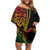 Proudly Ni-Van Sandroing Inspired Classic Style Family Matching Off Shoulder Short Dress and Hawaiian Shirt