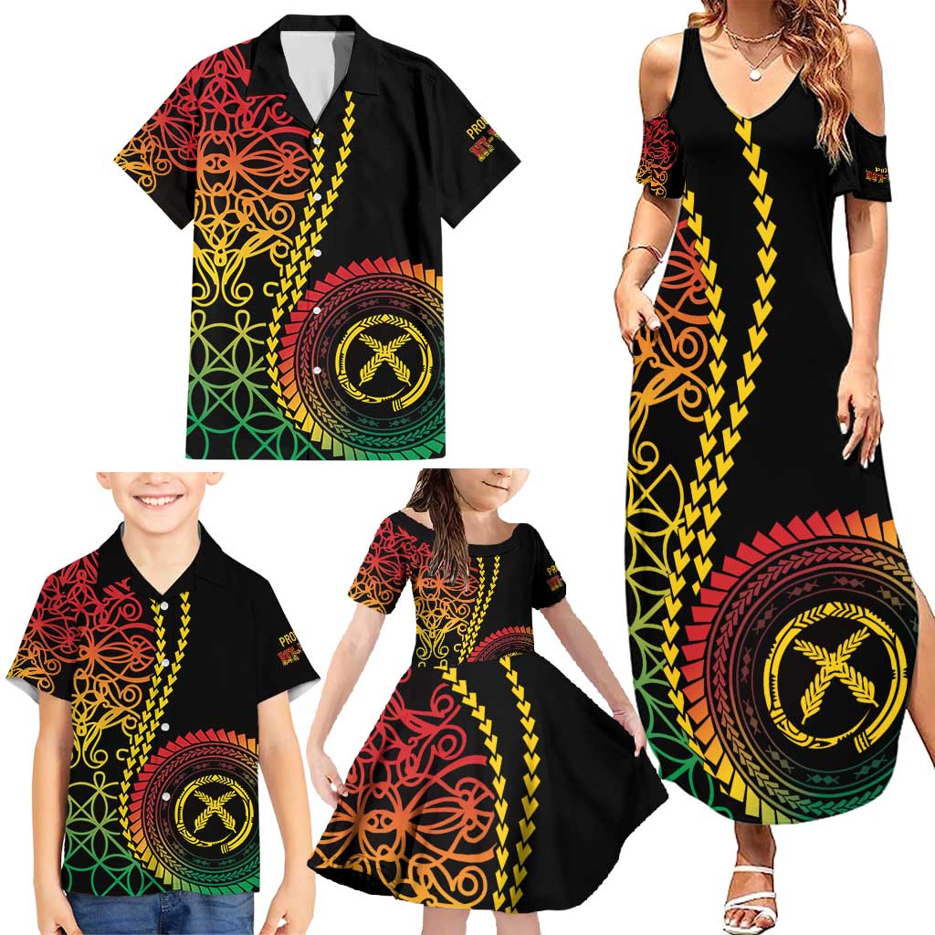 Proudly Ni-Van Sandroing Inspired Classic Style Family Matching Summer Maxi Dress and Hawaiian Shirt