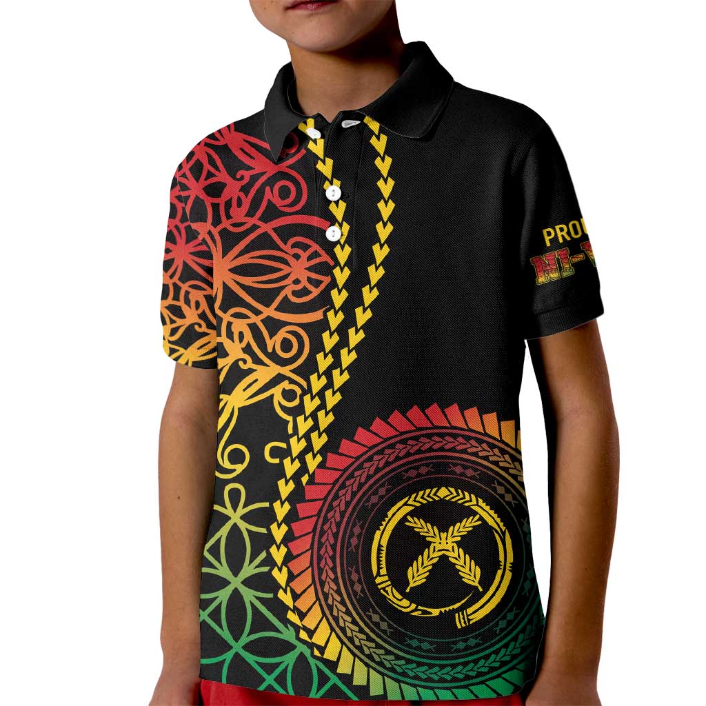 Proudly Ni-Van Sandroing Inspired Classic Style Kid Polo Shirt LT7 Kid Colorful - Polynesian Pride
