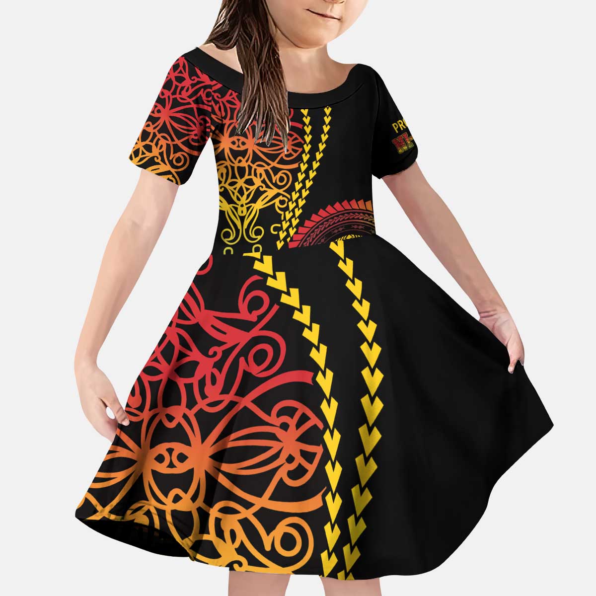 Proudly Ni-Van Sandroing Inspired Classic Style Kid Short Sleeve Dress