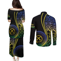 Proudly Ni-Van Sandroing Inspired Couples Matching Puletasi and Long Sleeve Button Shirt Malampa Classic Style