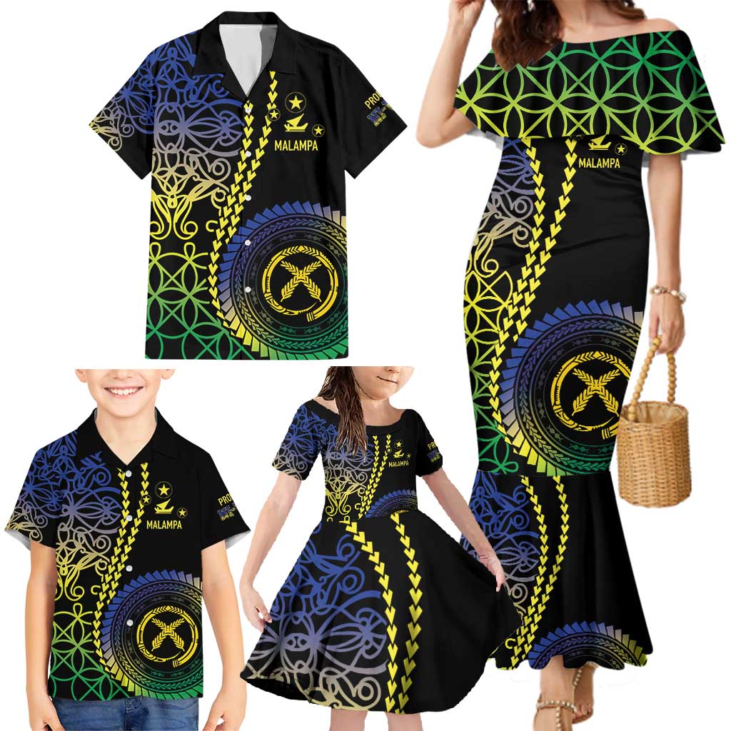 Proudly Ni-Van Sandroing Inspired Family Matching Mermaid Dress and Hawaiian Shirt Malampa Classic Style