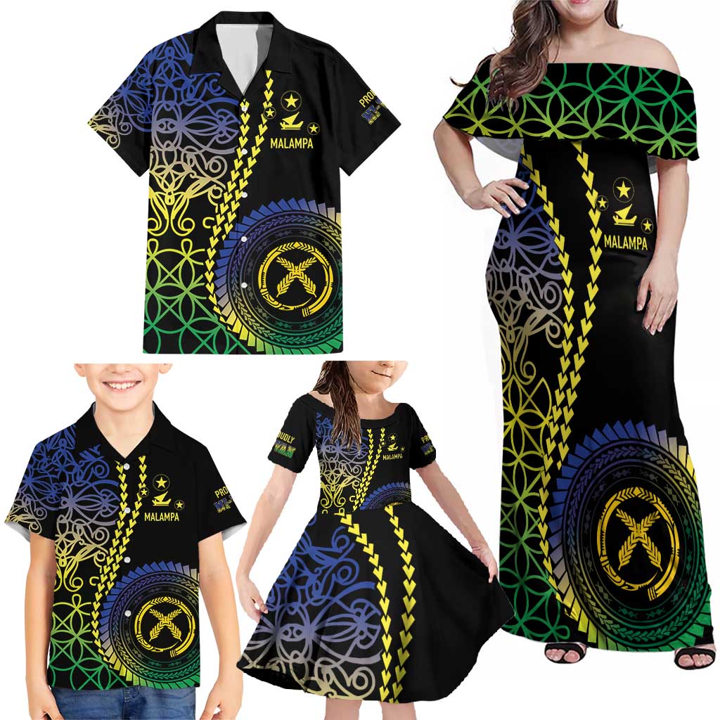 Proudly Ni-Van Sandroing Inspired Family Matching Off Shoulder Maxi Dress and Hawaiian Shirt Malampa Classic Style