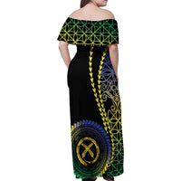 Proudly Ni-Van Sandroing Inspired Family Matching Off Shoulder Maxi Dress and Hawaiian Shirt Malampa Classic Style